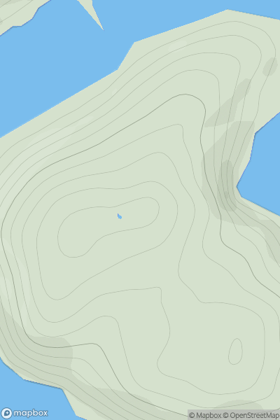 Thumbnail image for Fora Ness [Shetland Islands] [HU451718] showing contour plot for surrounding peak
